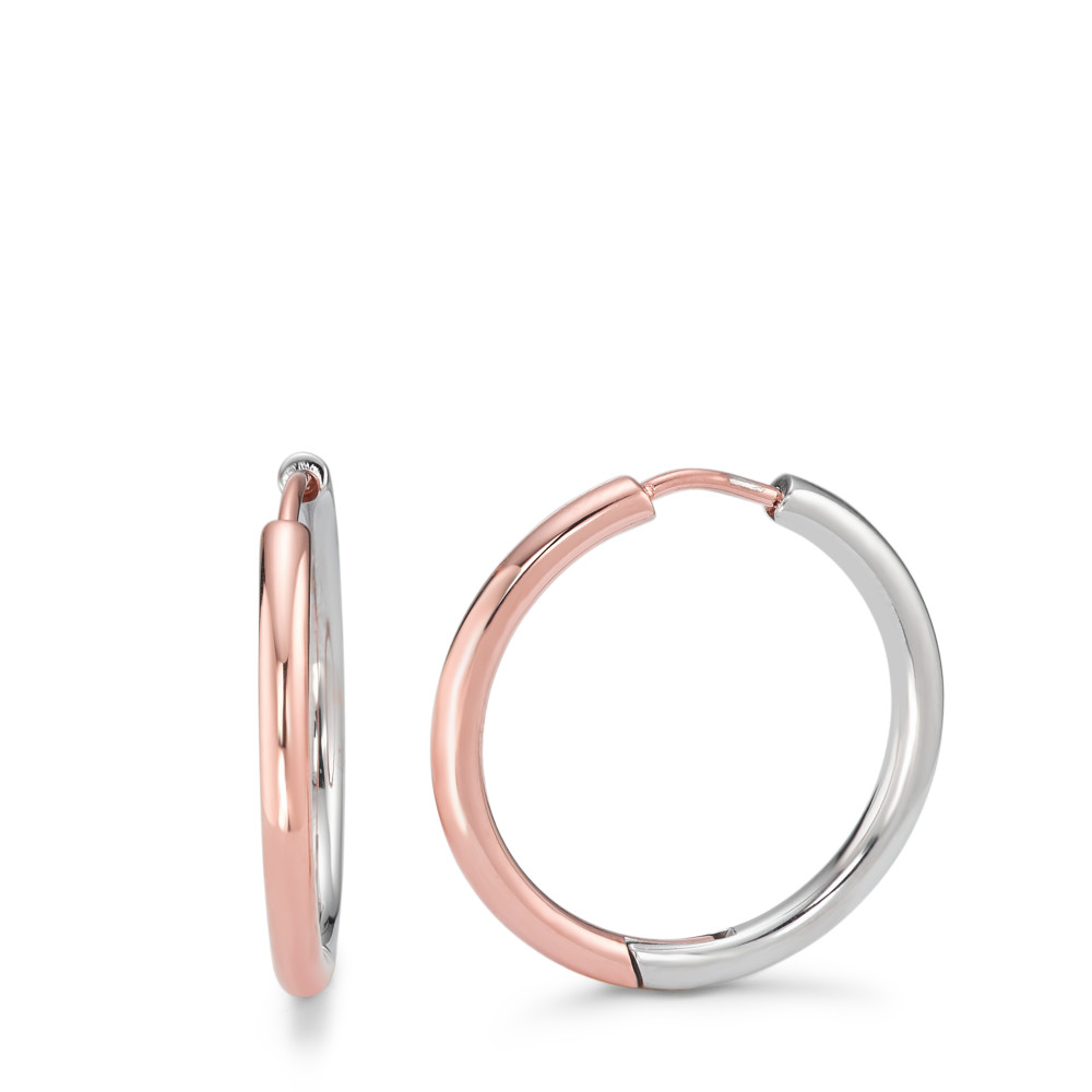Créoles à charnières Acier inoxydable rosé Bicolore-590509