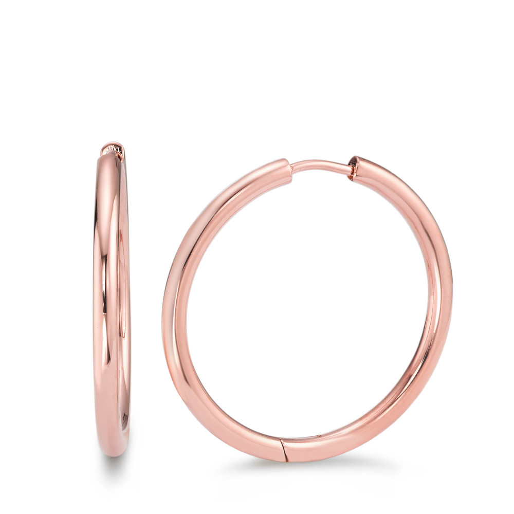 Créoles à charnières Acier inoxydable rosé PVD-590512