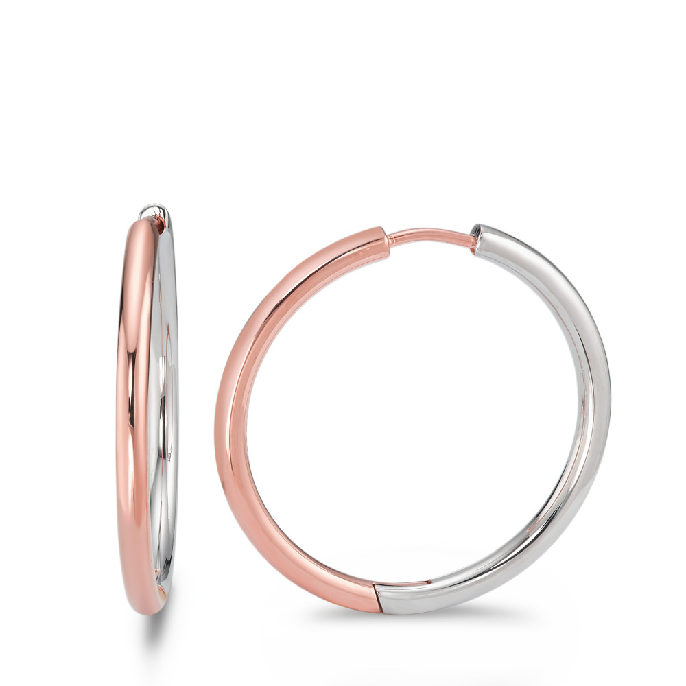 Créoles à charnières Acier inoxydable rosé Bicolore-590513