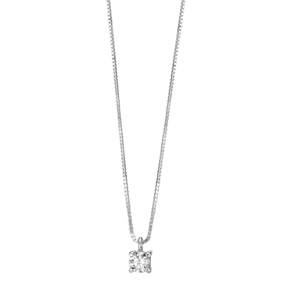 Collier Or blanc 18K Zircone 42 cm Ø3 mm-590592