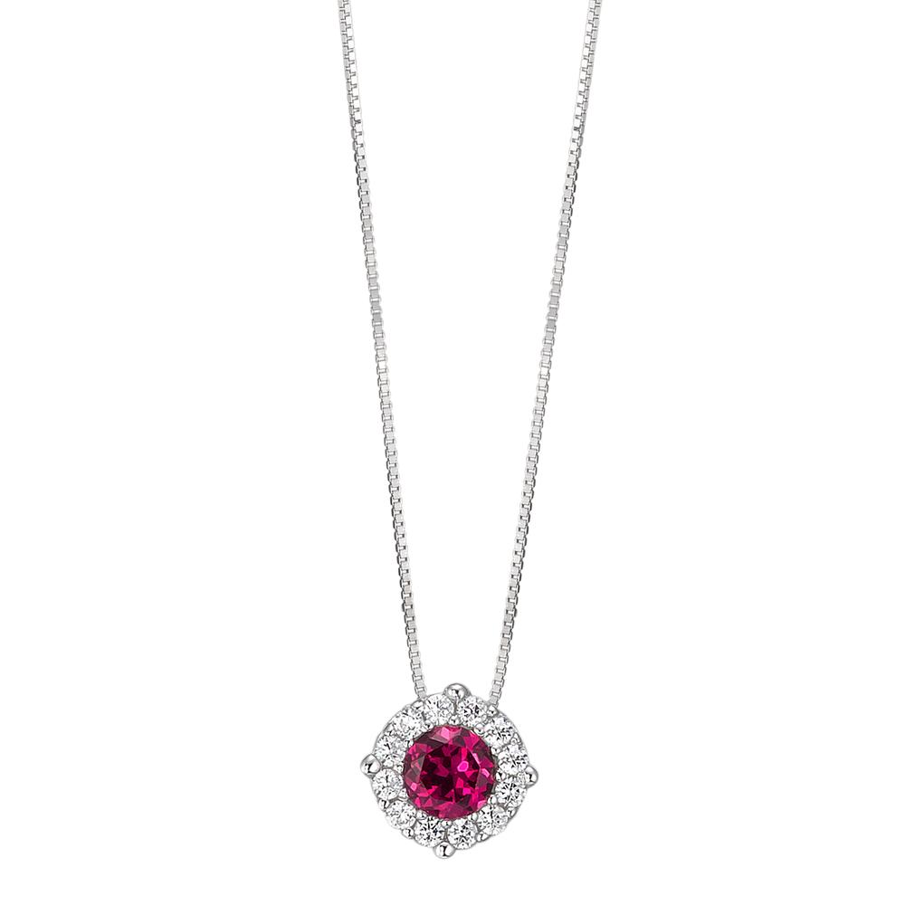 Collier Or blanc 18K Zircone 42 cm-590603
