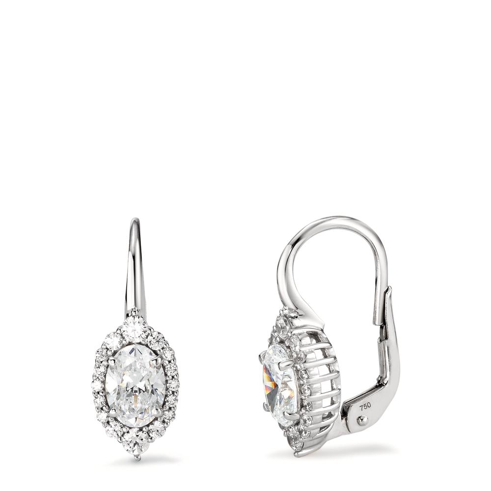 Pendant d'oreilles Or blanc 18K Zircone-590631
