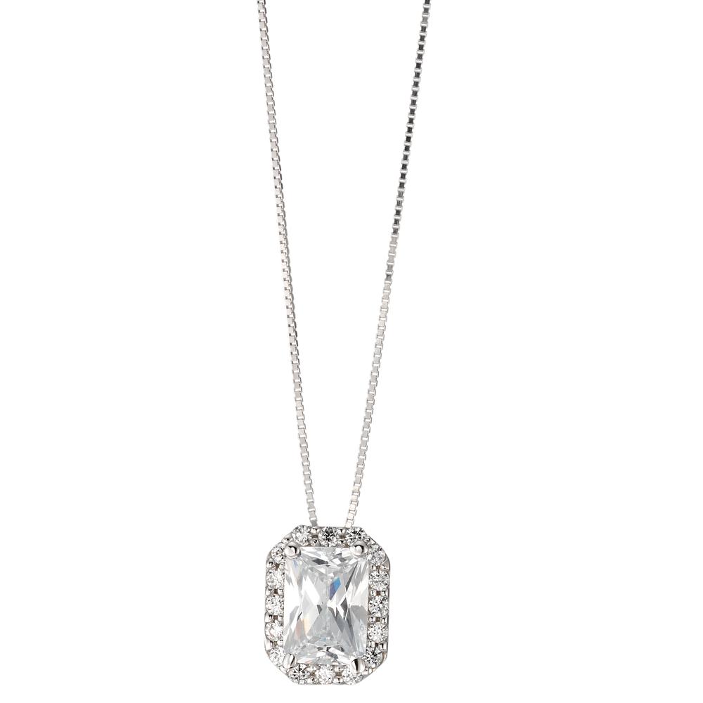 Collier Or blanc 18K Zircone 42 cm-590633