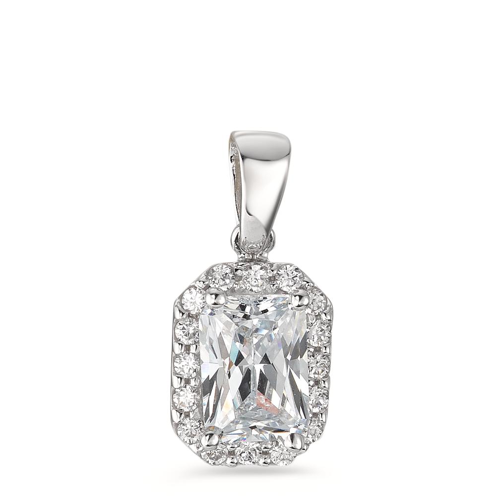 Pendentif Or blanc 18K Zircone-590634