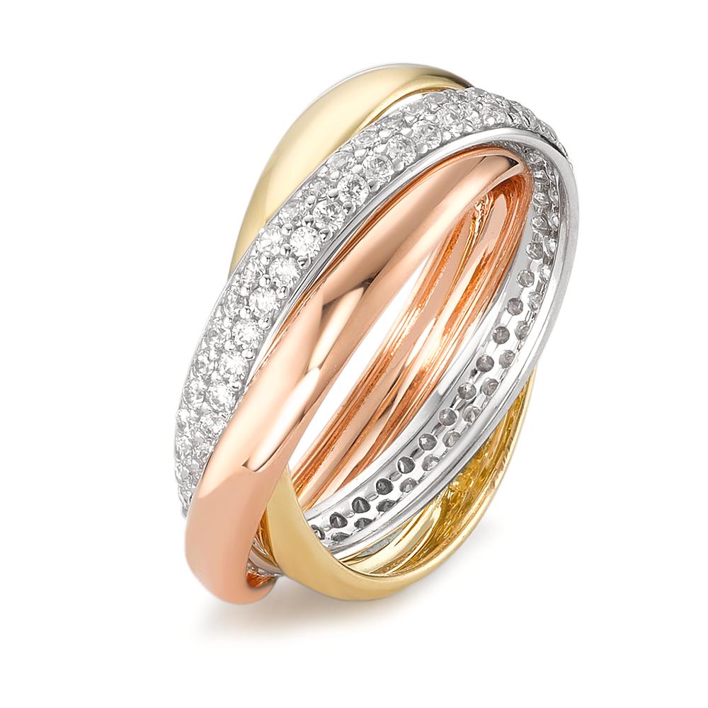 Bague Or blanc 18K, Or jaune 18K, Or rouge 18K Zircone-590653