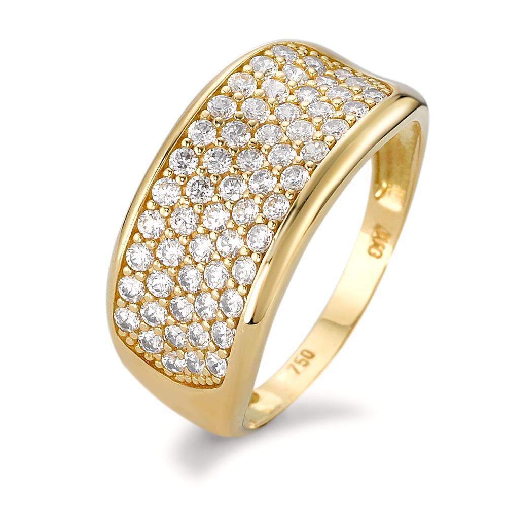 Bague Or jaune 18K Zircone-590658