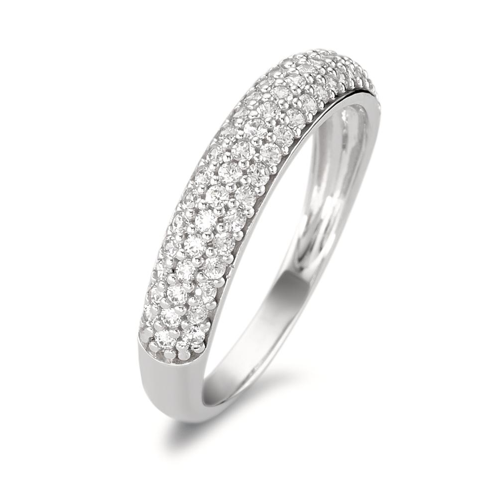 Bague Or blanc 18K Zircone-590659