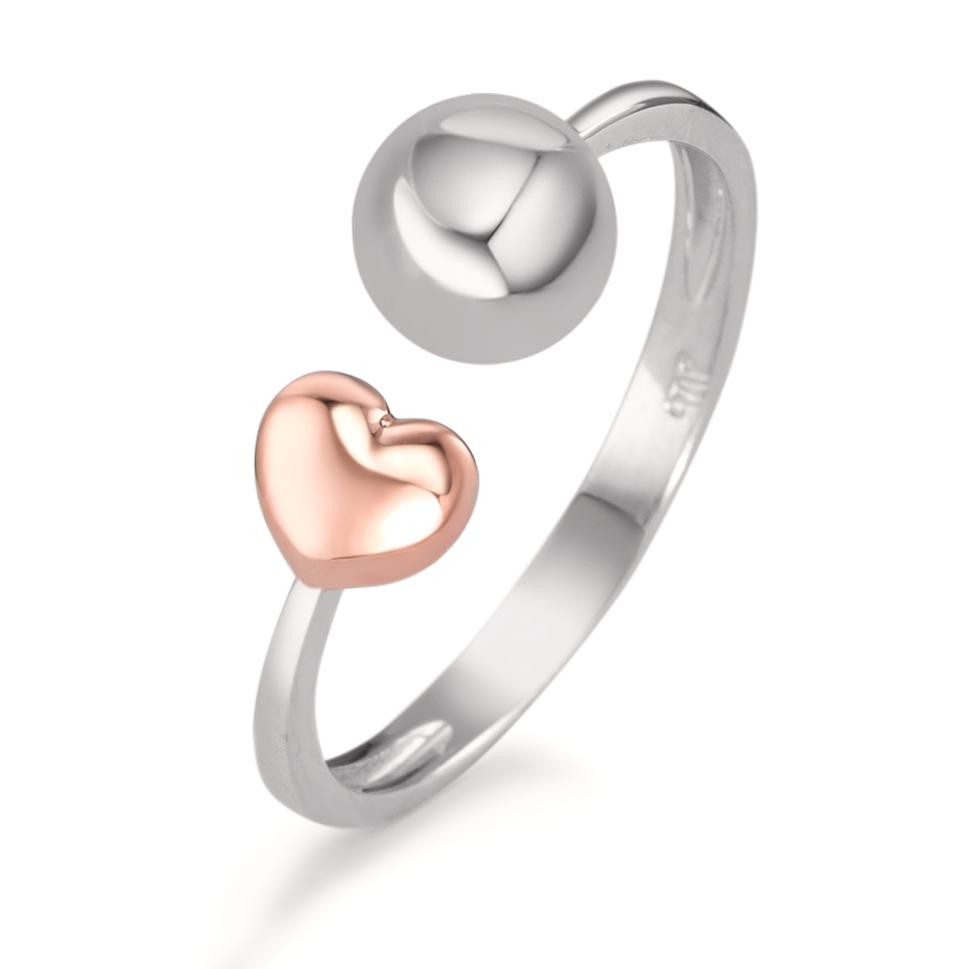 Bague Or blanc 18K, Or rouge 18K Coeur-590667