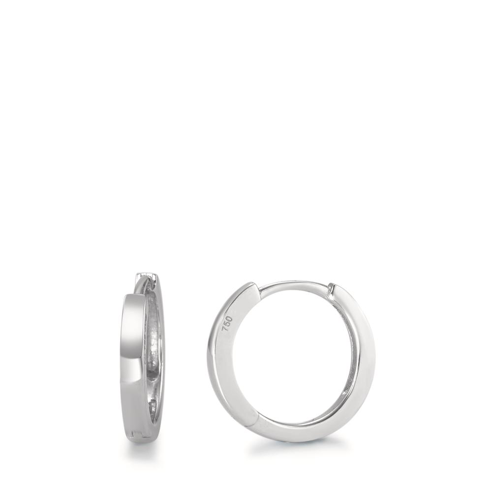 Créoles à charnières Or blanc 18K-590672