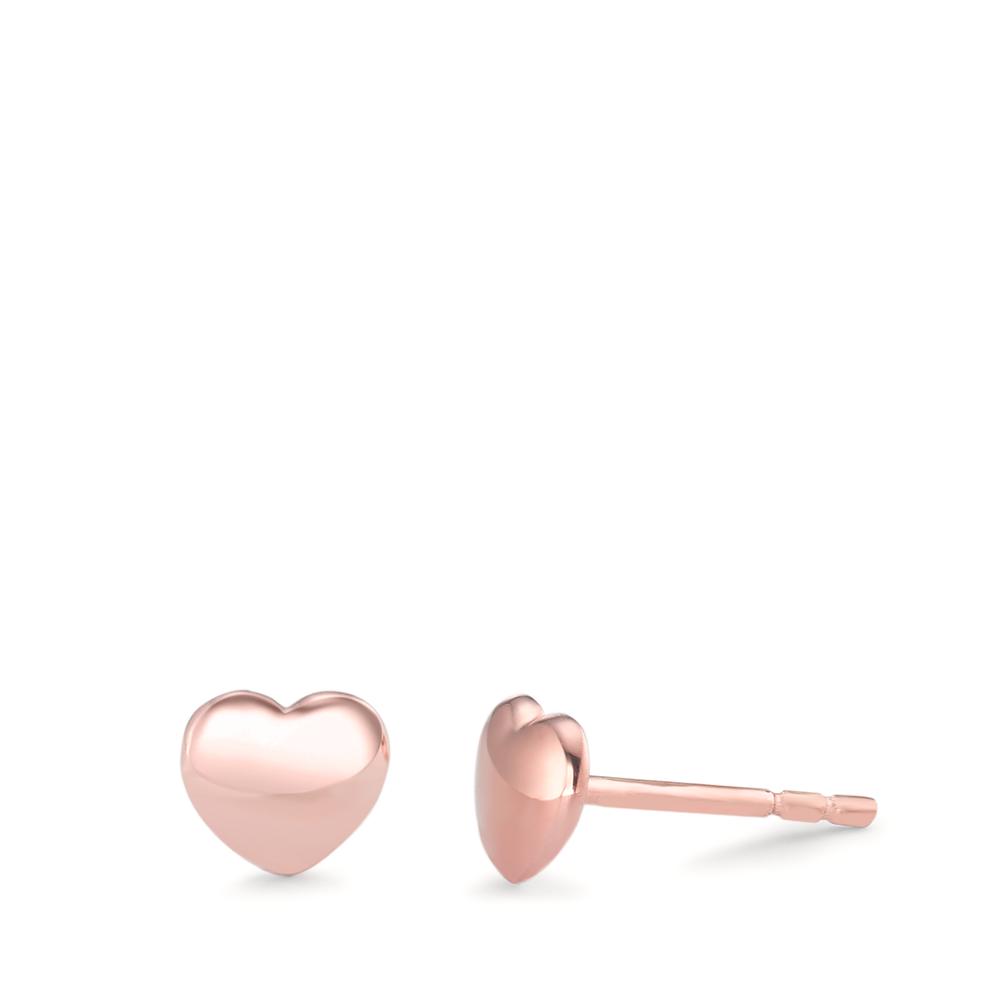 Clous d'oreilles Or rouge 18K Coeur Ø5 mm-590715