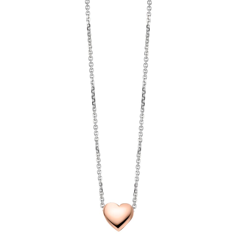 Collier Or blanc 18K, Or rouge 18K Coeur 42 cm-590716