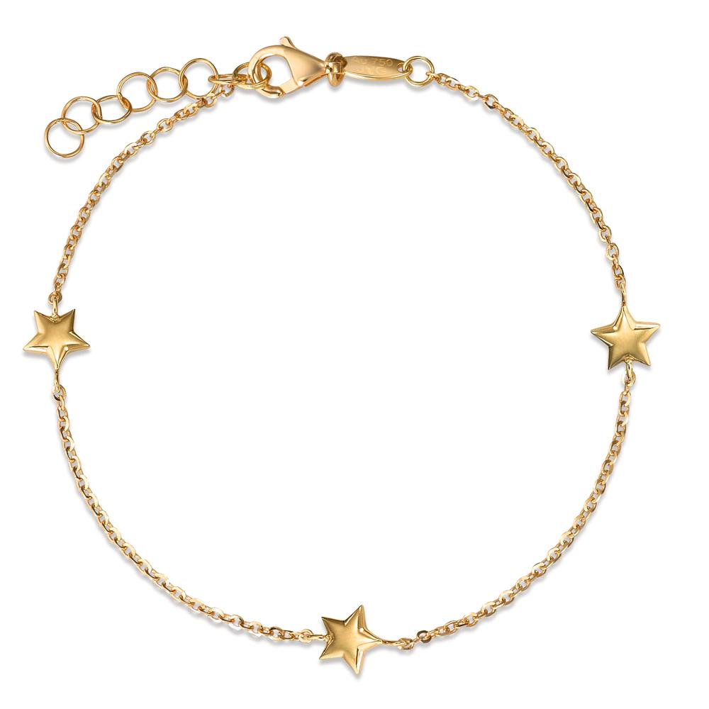 Bracelet Or jaune 18K Étoile 16.5-18 cm-590723