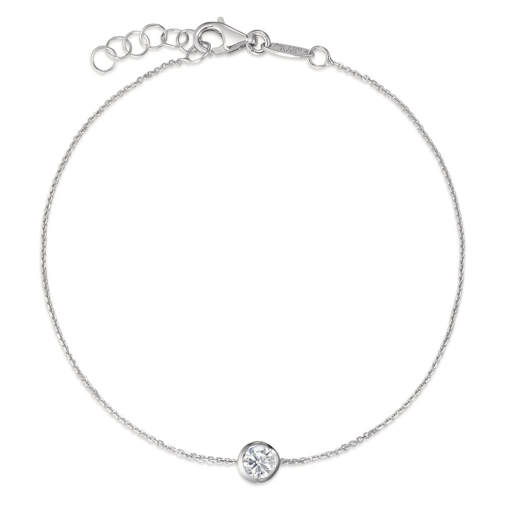 Bracelet Or blanc 18K Zircone 16.5-18 cm-590737