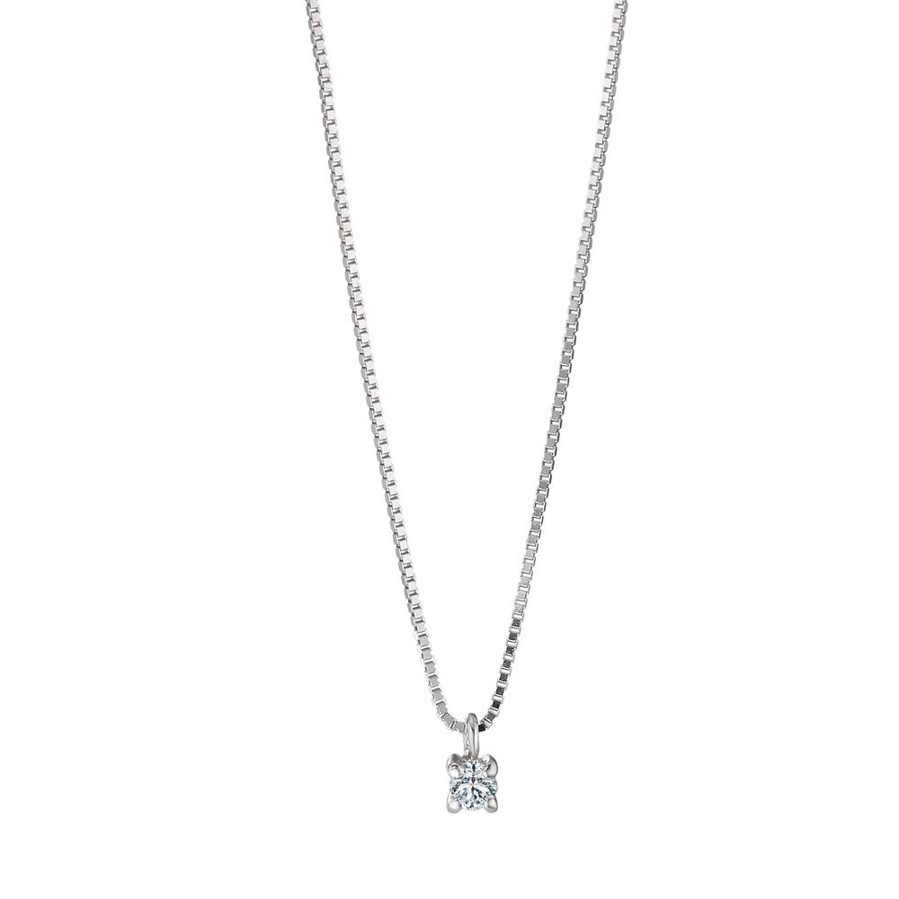 Collier Or blanc 18K Diamant 0.03 ct, w-si 42 cm Ø2.5 mm-590758