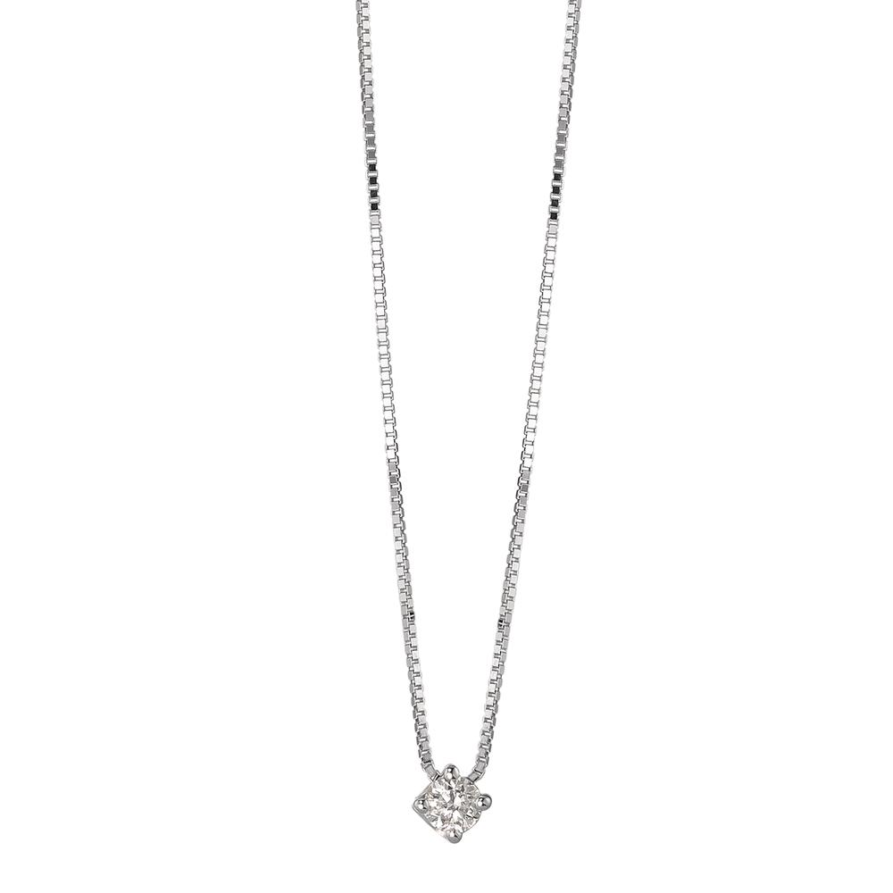 Collier Or blanc 18K Diamant 0.05 ct, w-si 42 cm Ø2.5 mm-590761