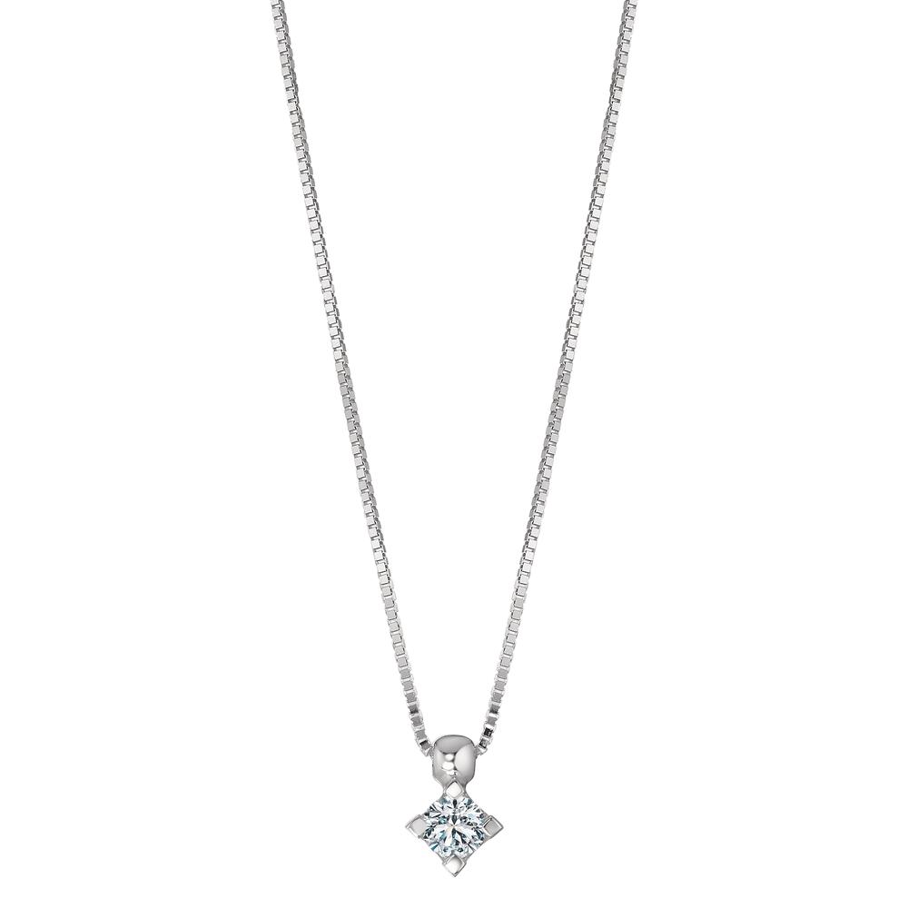 Collier Or blanc 18K Diamant 0.10 ct, w-si 39-42 cm Ø3.3 mm-590776