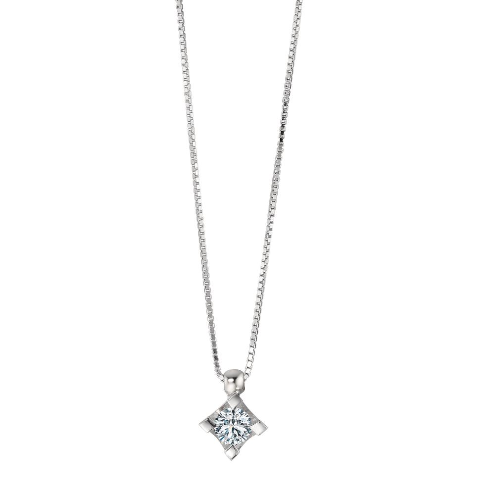 Collier Or blanc 18K Diamant 0.20 ct, w-si 39-42 cm Ø4.5 mm-590780