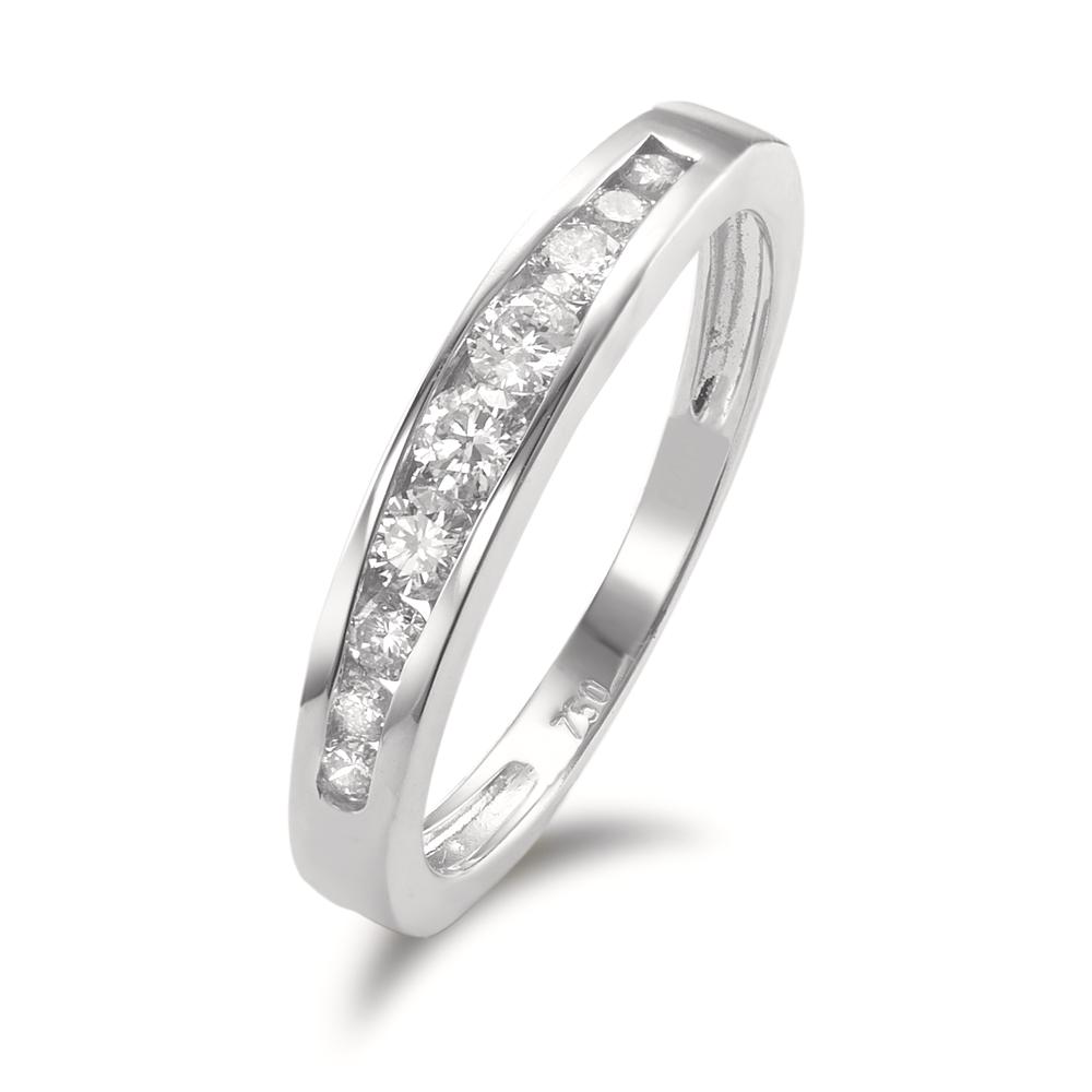 Bague Or blanc 18K Diamant 0.35 ct, 9 Pierres, w-si-590786