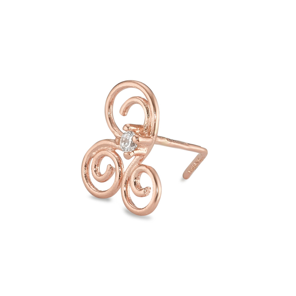 Clous de nez Or rouge 18K Zircone blanc Ø9 mm-590915