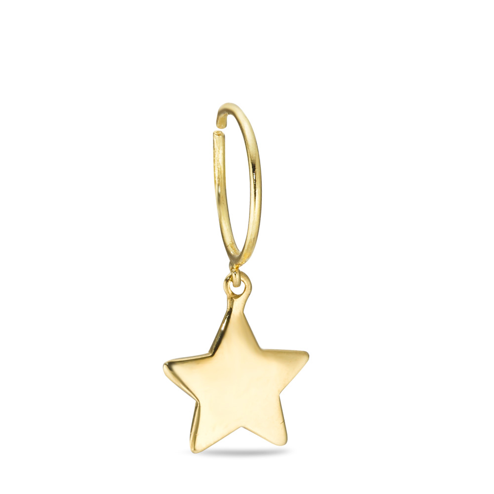 Créole avec pendentif Or jaune 18K Étoile Ø9.5 mm-590933