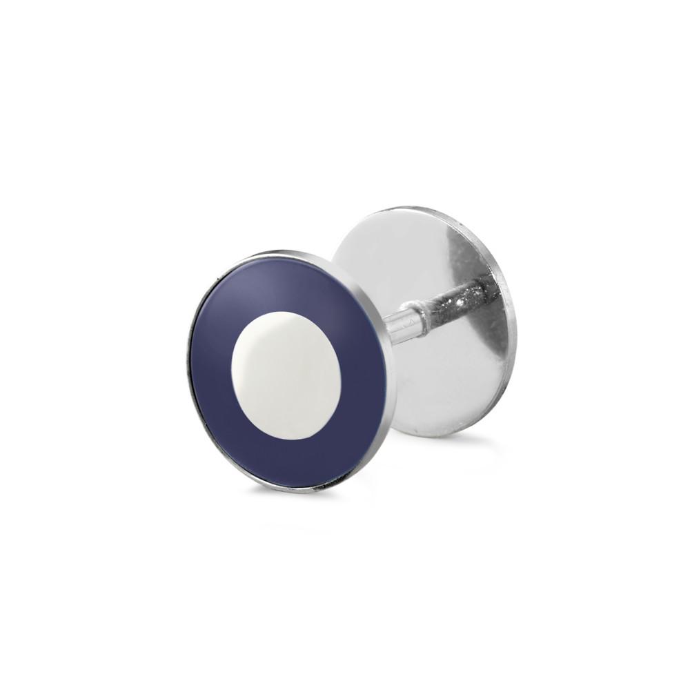 Piercing Or blanc 18K Émaillé Ø9 mm-590937