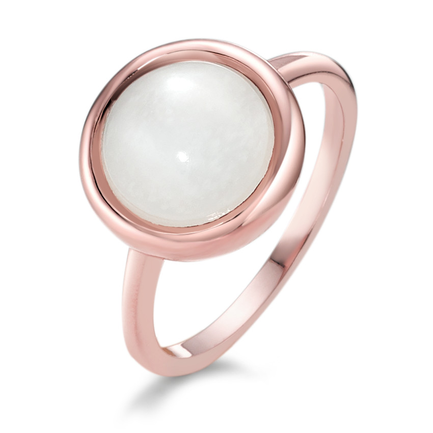 Bague Argent Pierre de lune rosé Plaqué or-591192