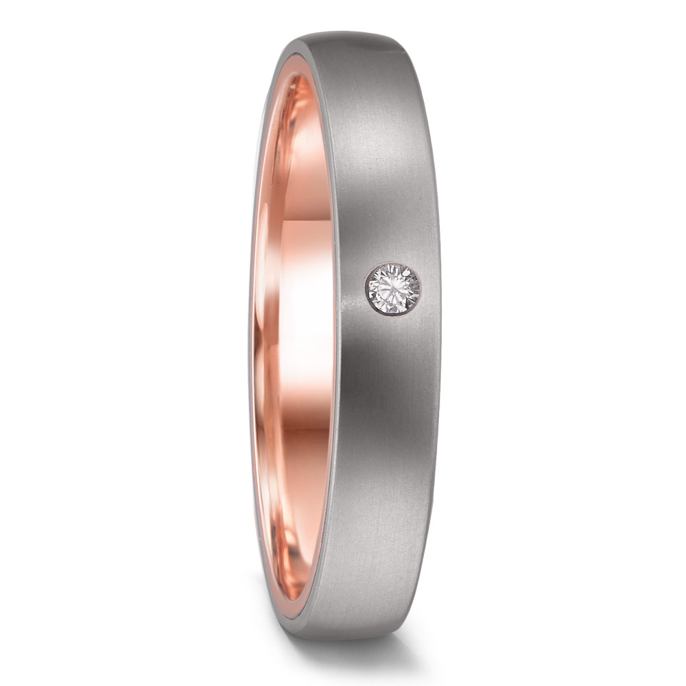 Alliance Titane, Or rouge 14K Diamant 0.03 ct, w-si-591745