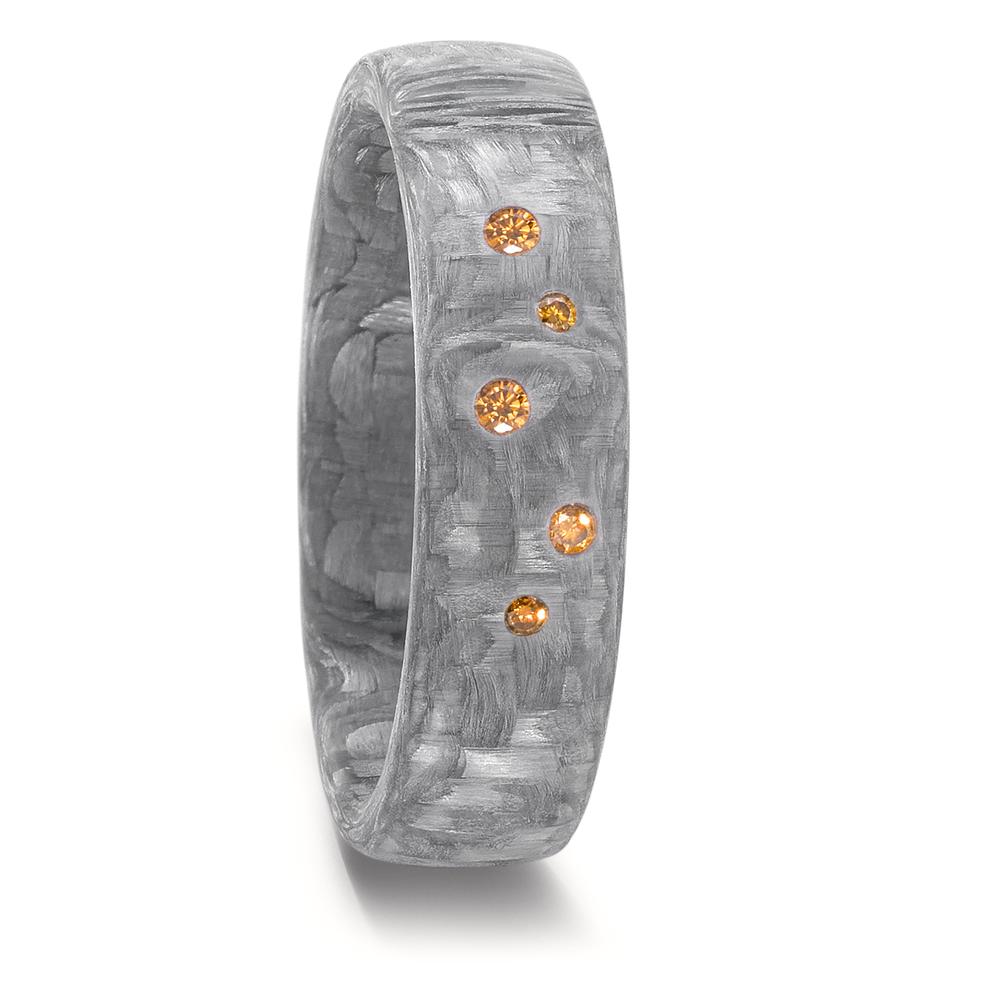Alliance Carbone Diamant cognac, 0.07 ct, 5 Pierres-592137