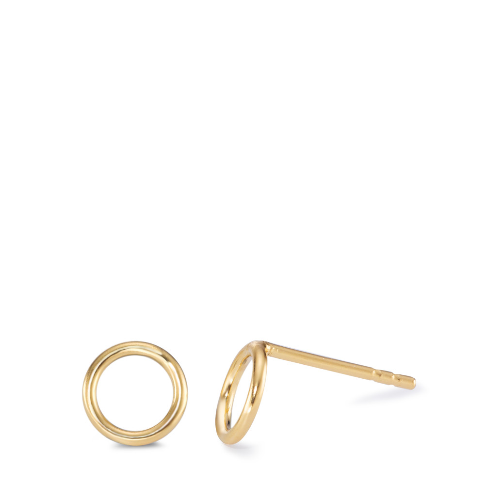 Clous d'oreilles Argent jaune Plaqué or Ø7 mm-592189