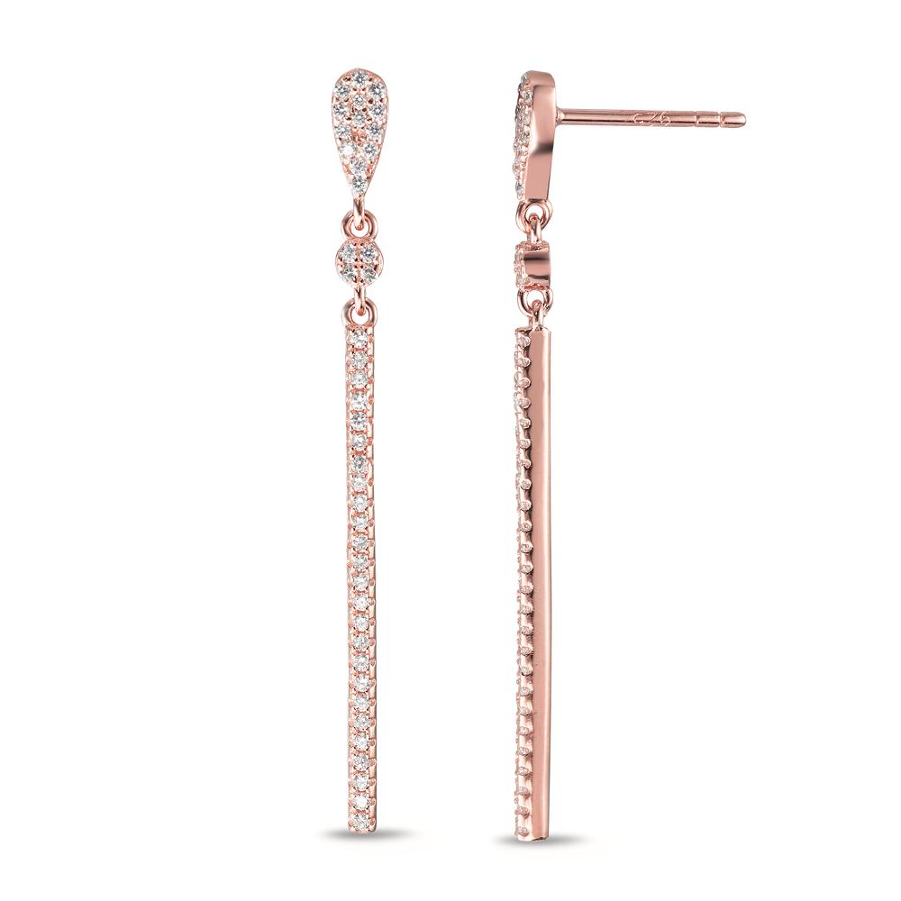 Pendant d'oreilles Argent Zircone rosé Plaqué or-592246