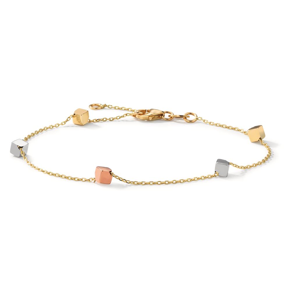 Bracelet Or jaune 14K, Or blanc 14K, Or rouge 14K Tricolore 17-19 cm Ø4 mm-592266