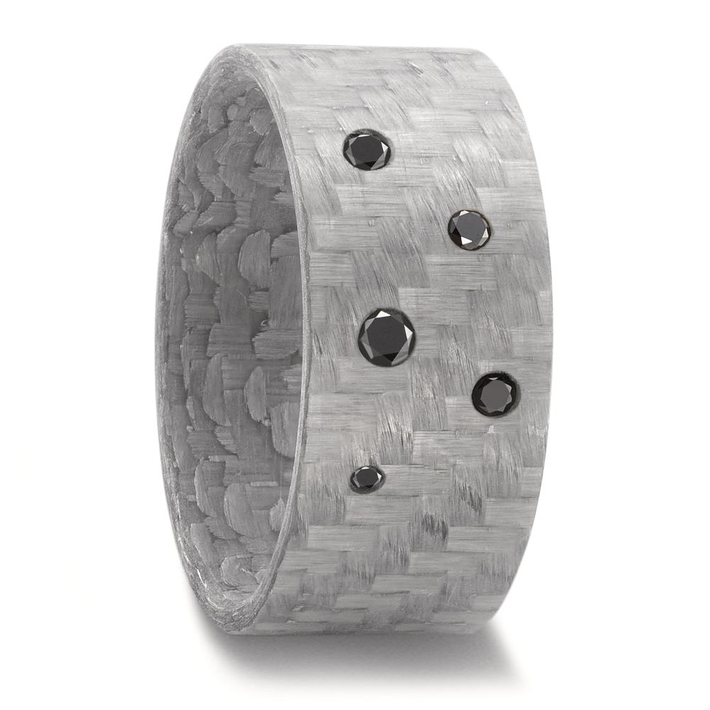 Alliance Carbone Diamant noir, 0.14 ct, 5 Pierres-592507