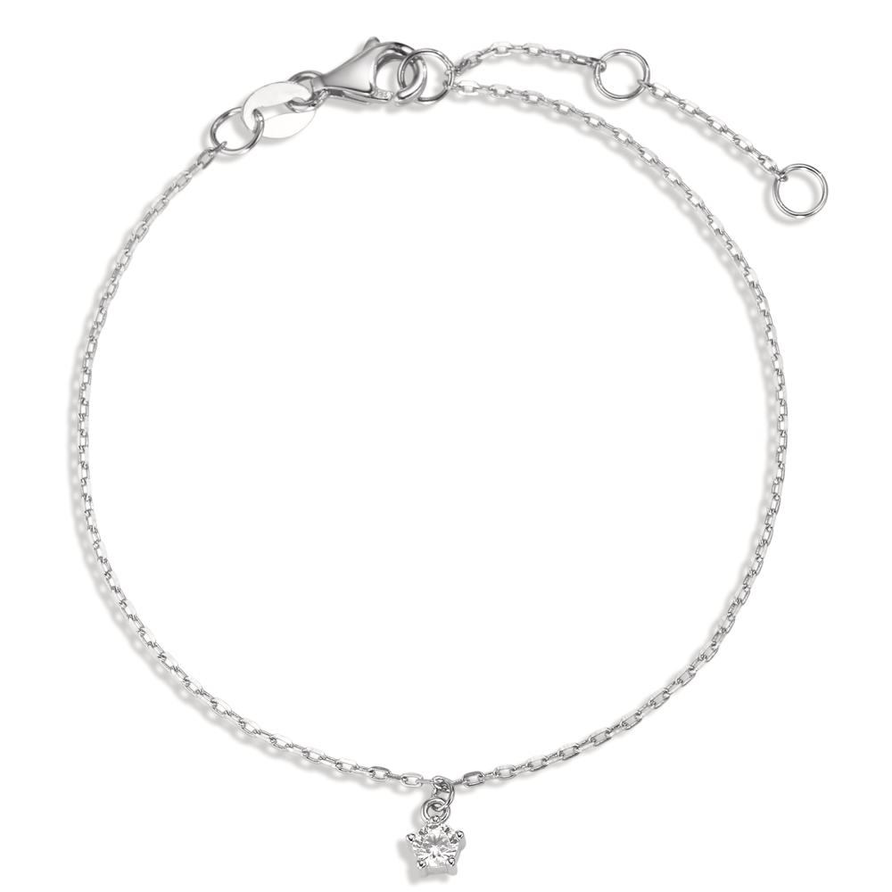 Bracelet Argent Zircone Rhodié 16-19 cm-592780