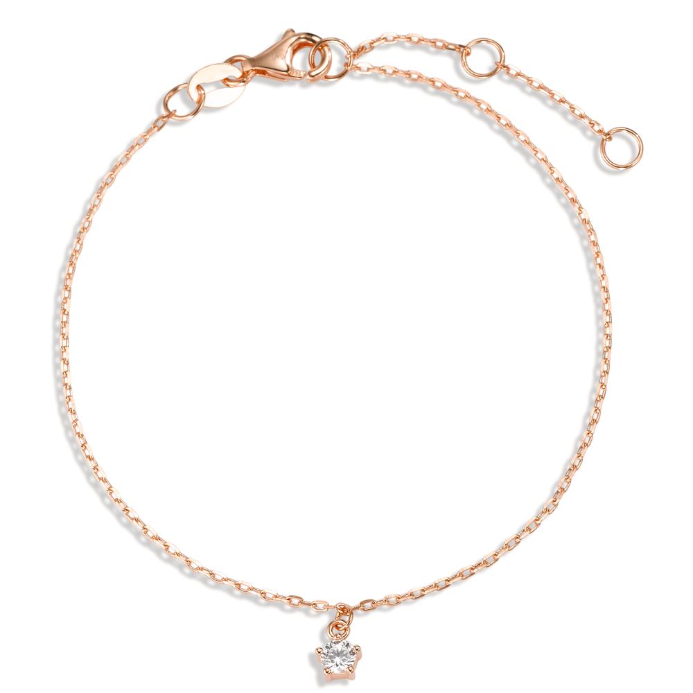Bracelet Argent Zircone rosé Plaqué or 16-19 cm-592781
