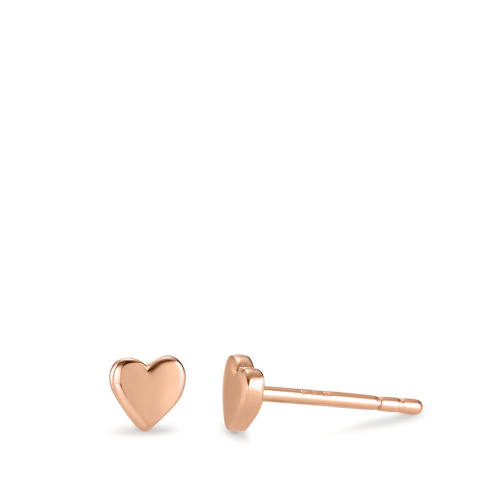 Ohrstecker Silber rosé vergoldet Herz Ø4.5 mm-592804