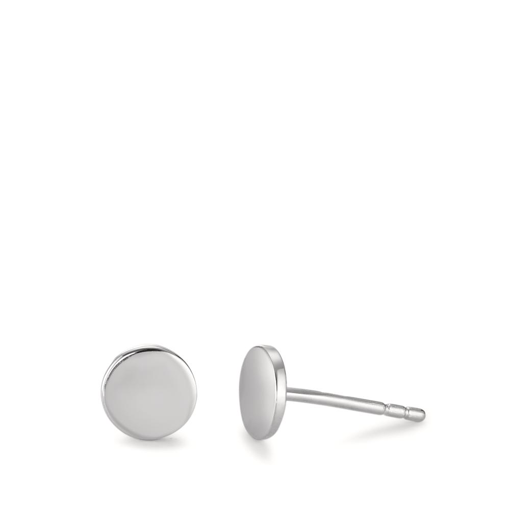Clous d'oreilles Argent Rhodié Ø6 mm-592809