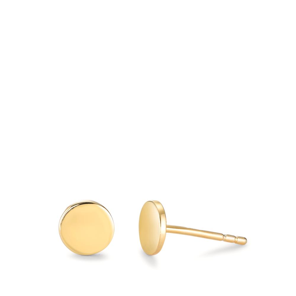 Clous d'oreilles Argent jaune Plaqué or Ø6 mm-592811