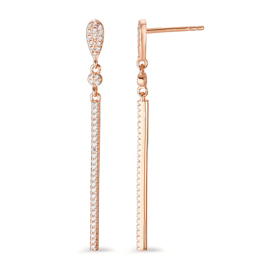 Pendant d'oreilles Argent Zircone rosé Plaqué or-592813