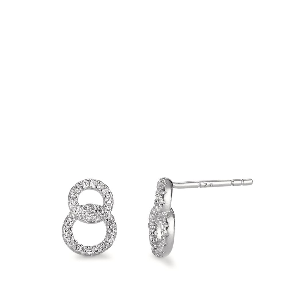 Clous d'oreilles Argent Zircone Rhodié-592818