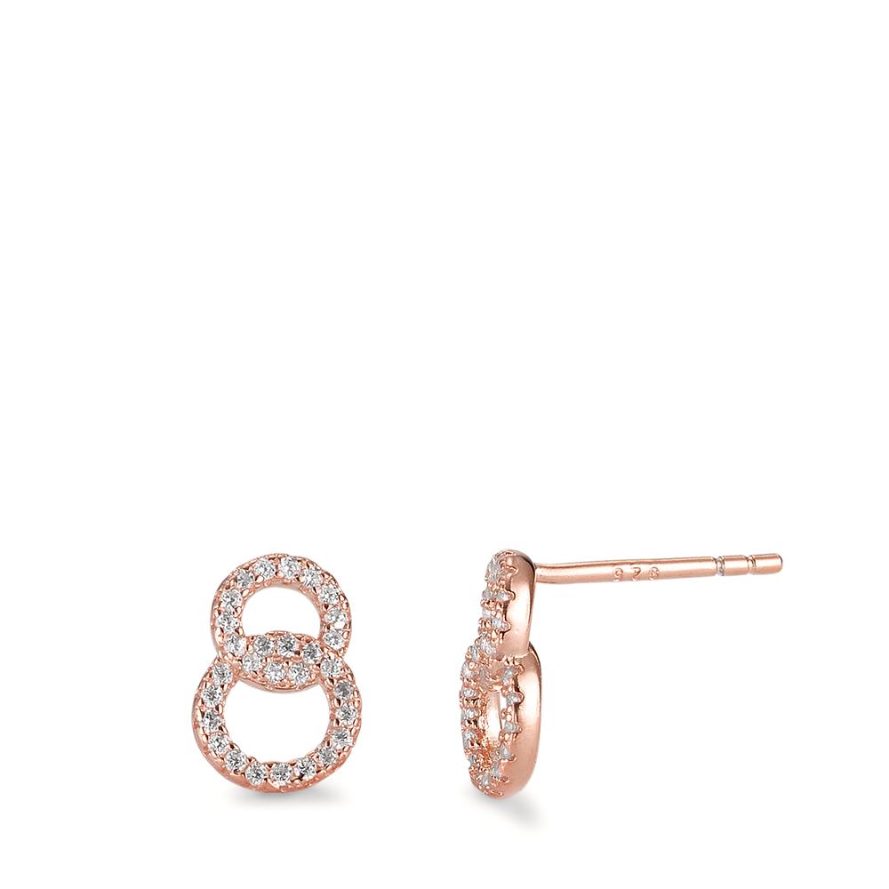 Clous d'oreilles Argent Zircone rosé Plaqué or-592819