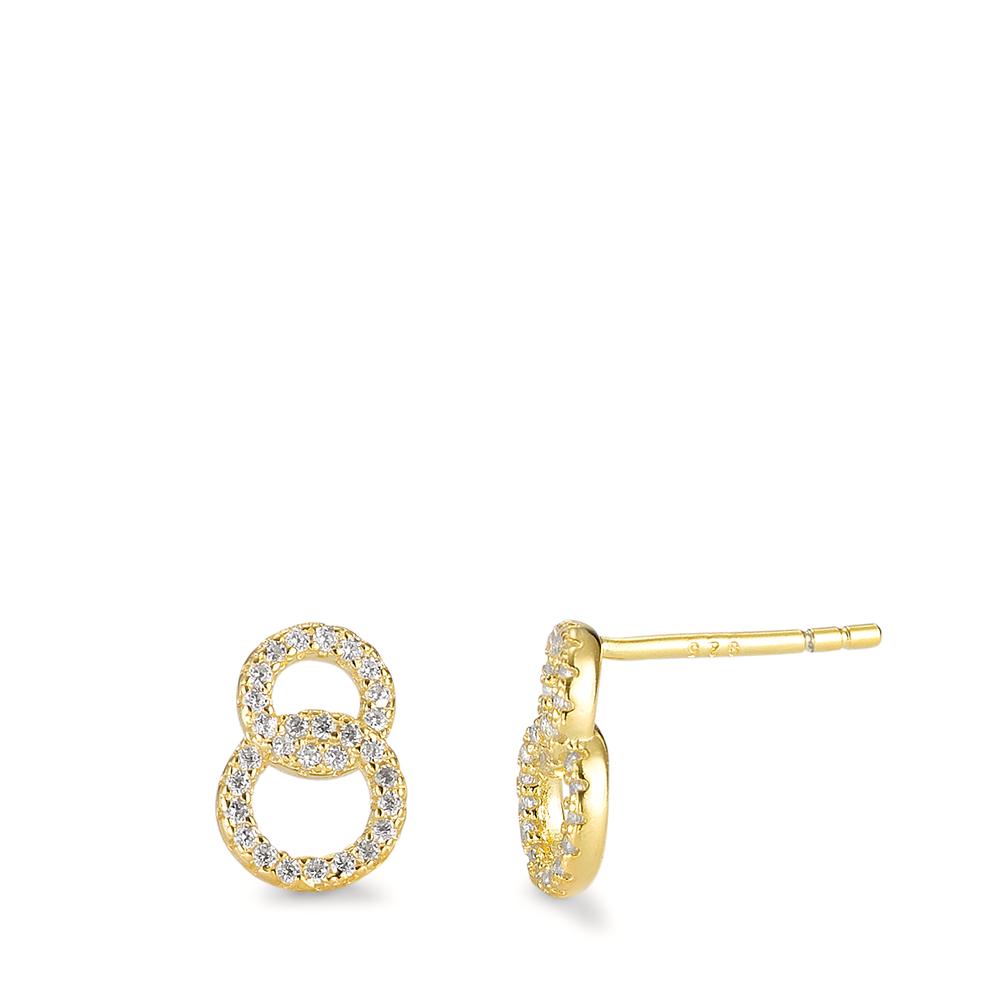 Clous d'oreilles Argent Zircone jaune Plaqué or-592820