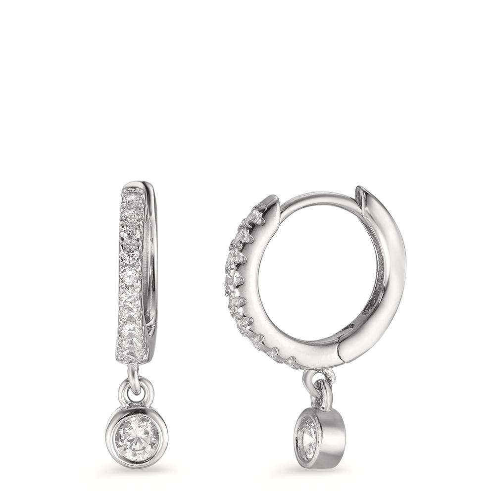 Créoles à charnières Argent Zircone 20 Pierres Rhodié-592839