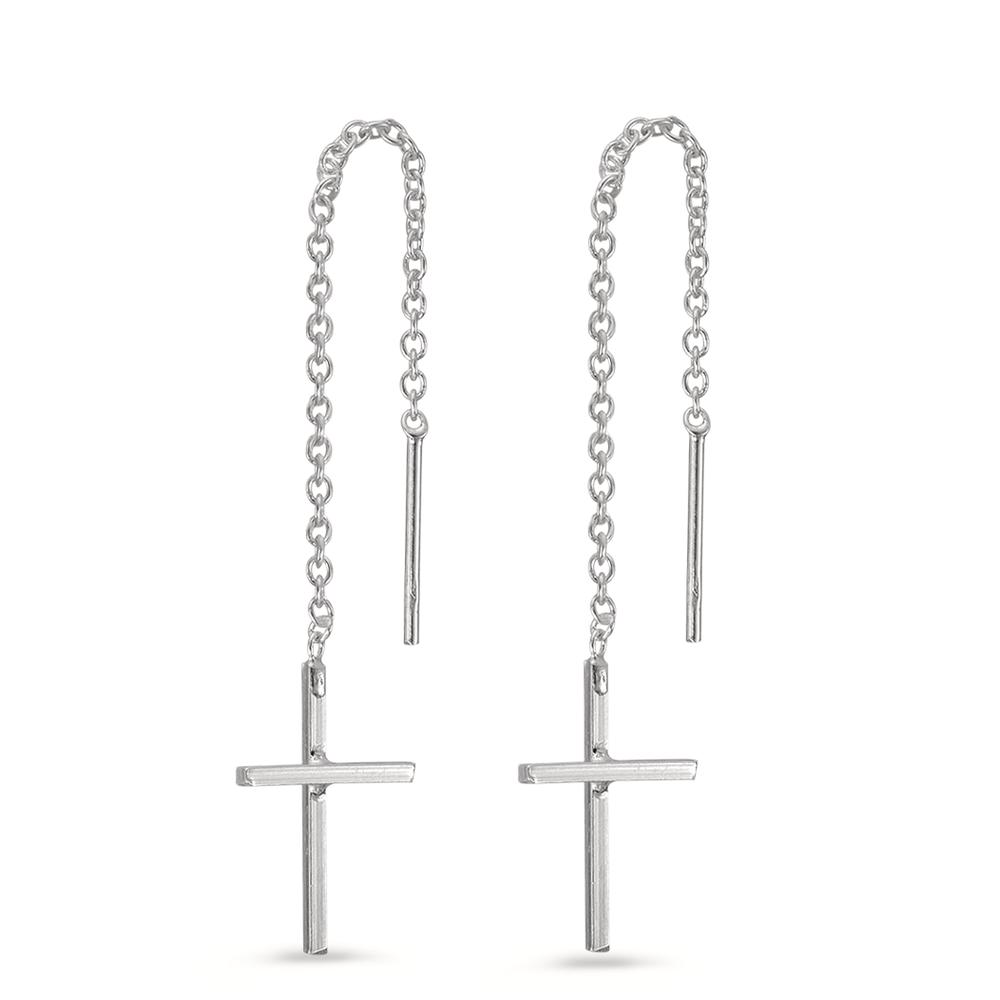 Boucles d'oreilles pendantes Argent Croix-592891