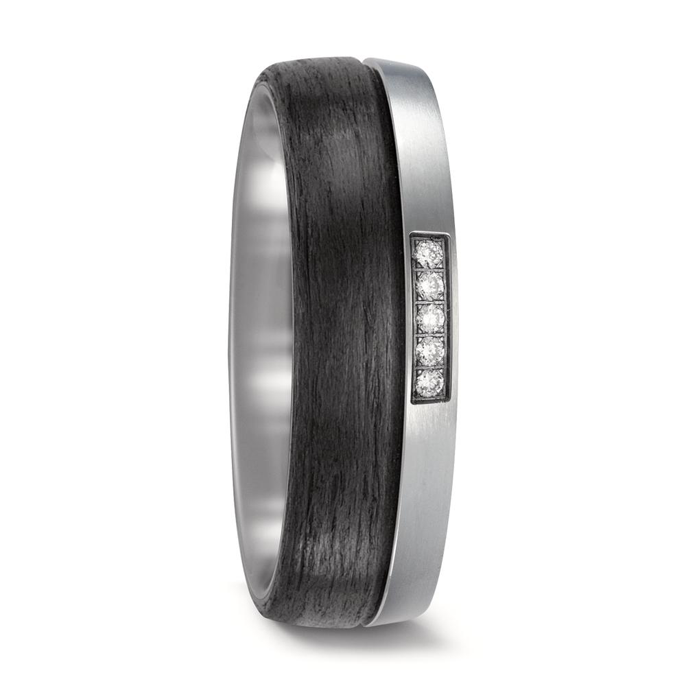 Alliance Titane, Carbone Diamant 0.05 ct, 5 Pierres, w-si-592989