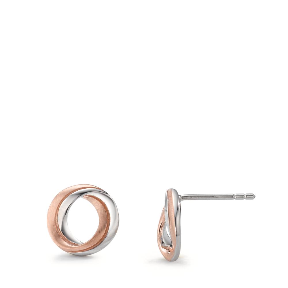 Clous d'oreilles Argent rosé Bicolore Ø10.5 mm-593007