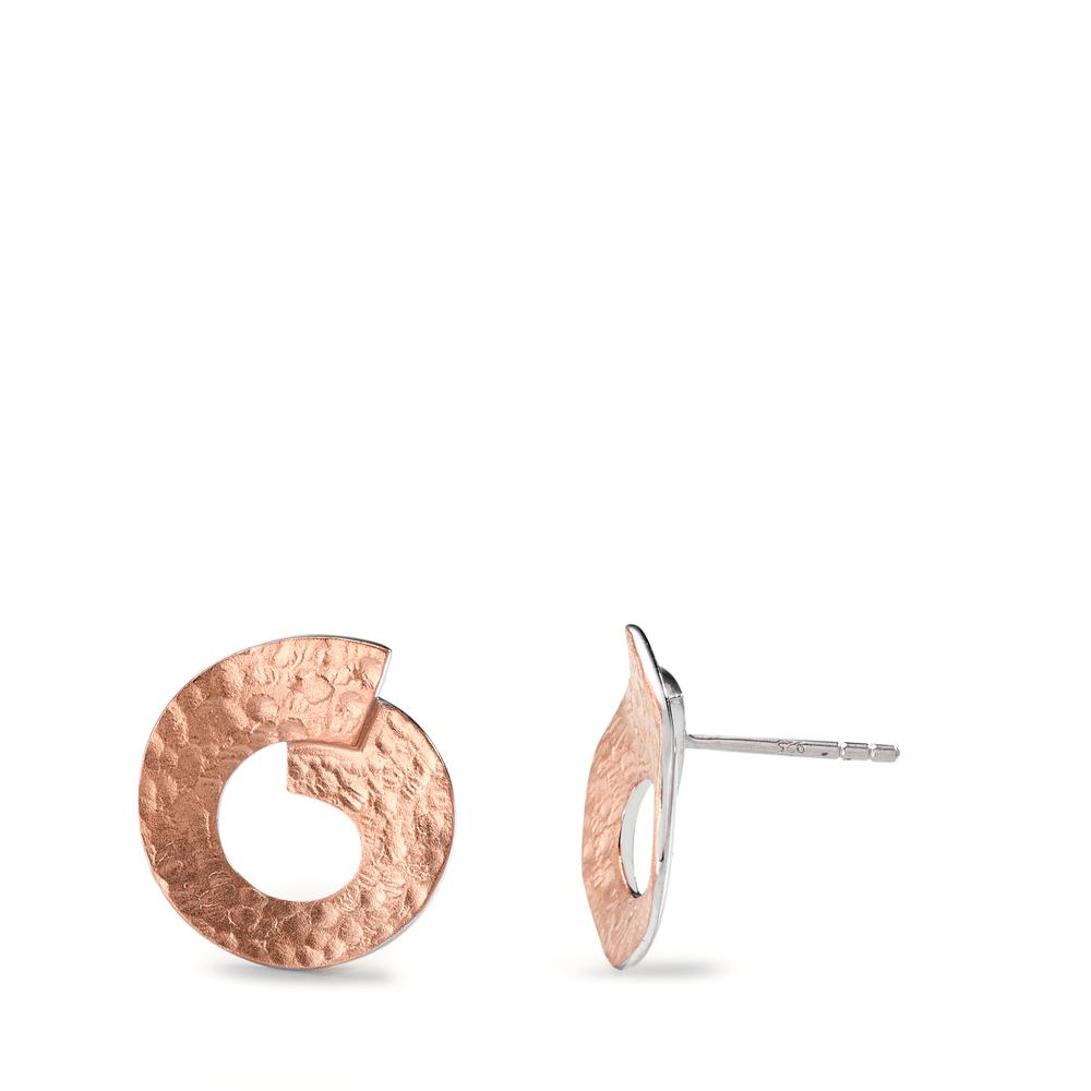Clous d'oreilles Argent rosé Bicolore Ø16 mm-593015