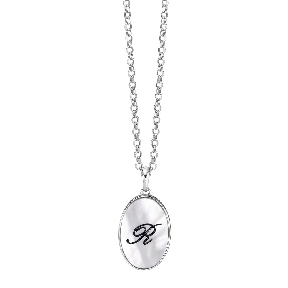 Pendentif Argent Rhodié nacre blanc-593101