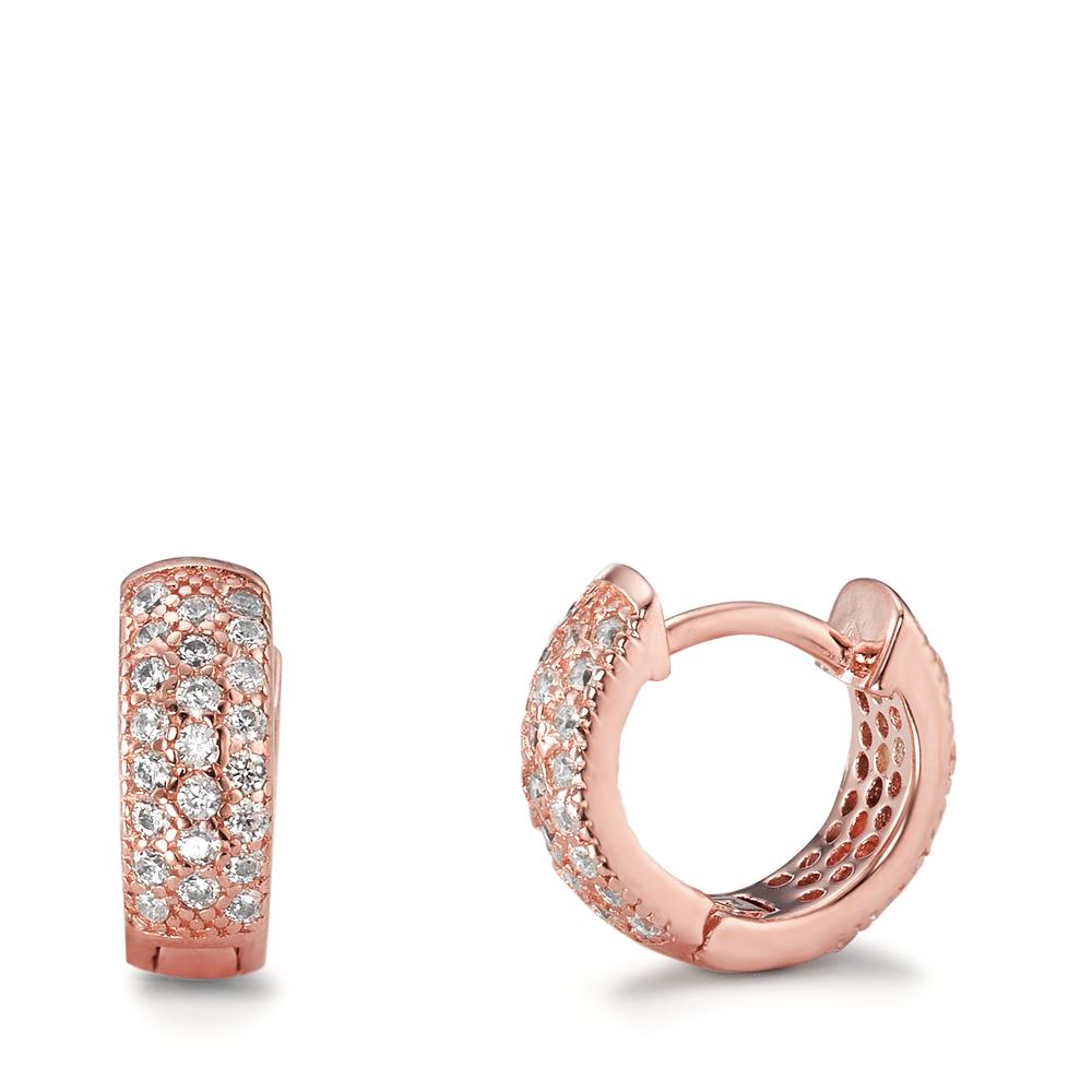 Créoles à charnières Argent Zircone rosé Plaqué or-593263