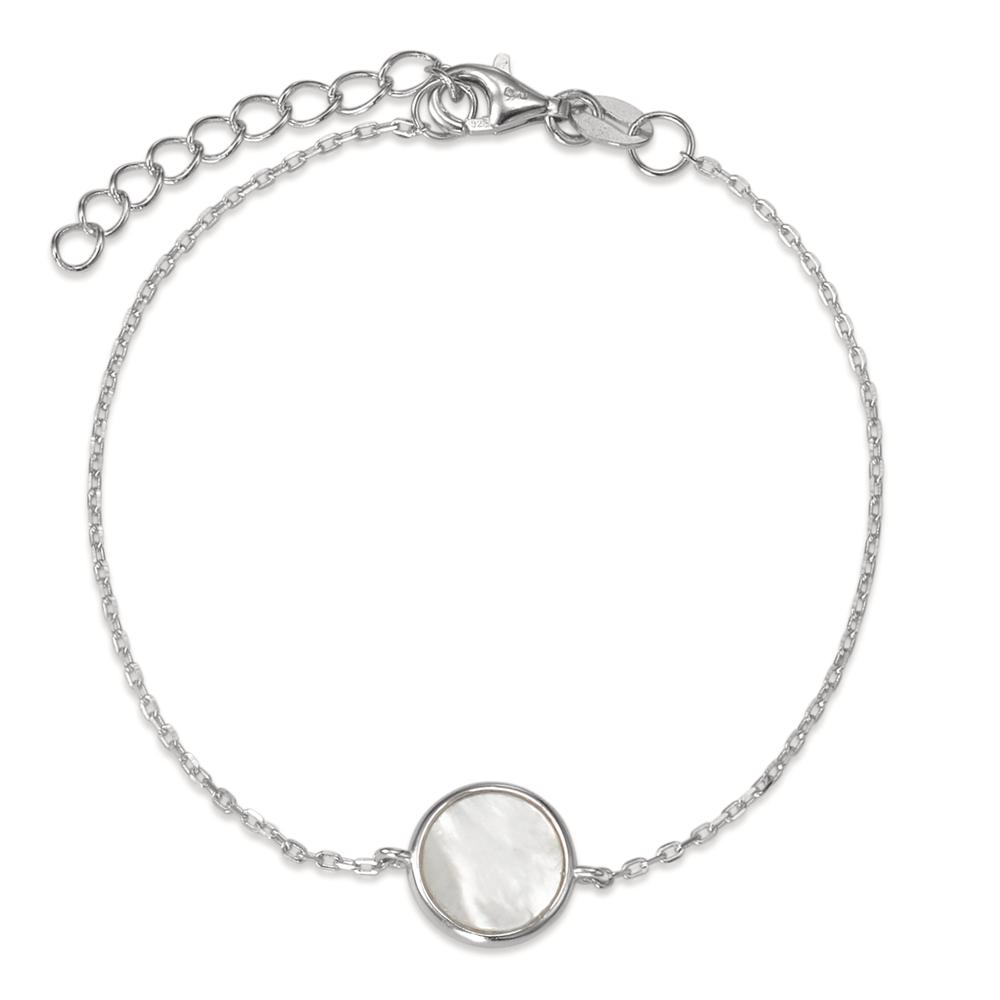 Bracelet Argent Rhodié nacre 16-19 cm-593286