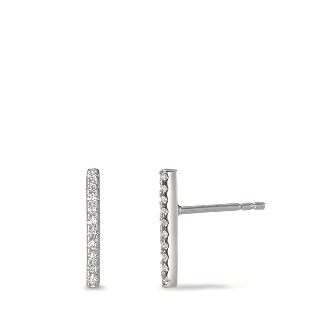 Clous d'oreilles Argent Zircone 20 Pierres Rhodié-593414